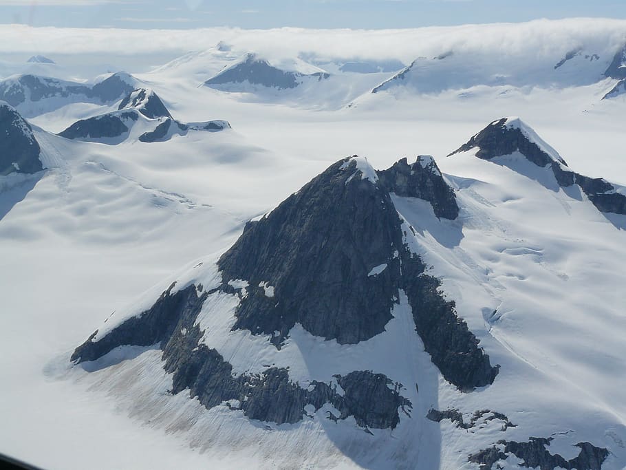 Alasca, geleira, neve, montanha, juneau, temperatura fria, paisagens - natureza, beleza na natureza, inverno, tranquilidade