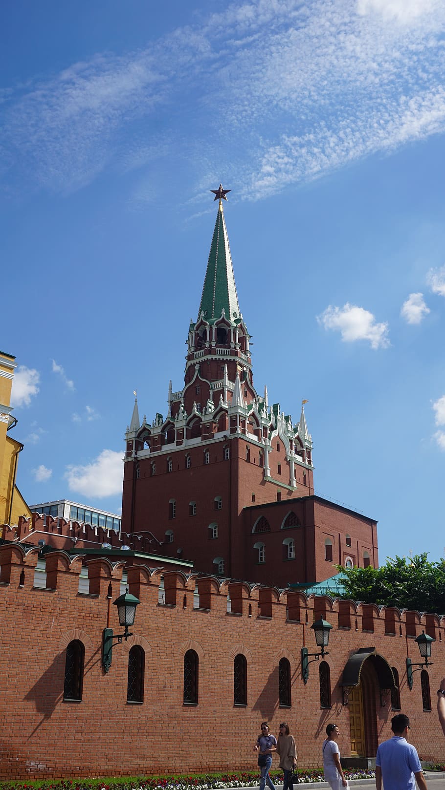 Rojo, Moscú, Rusia, ciudad, plaza, Kremlin, arquitectura, torre, catedral, famoso