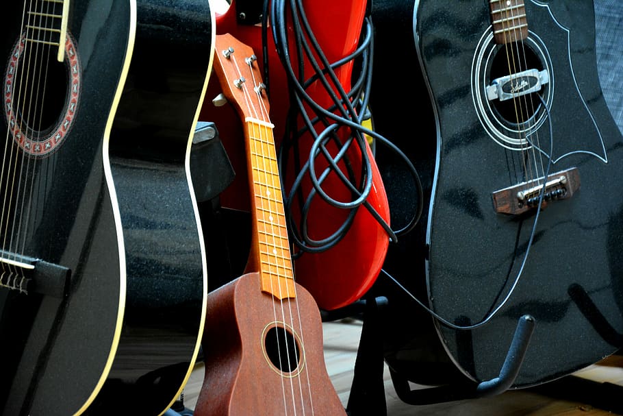 Guitars, Instruments, Studio, ukulelle, audio, music studio, sound studio, music, live, live performance