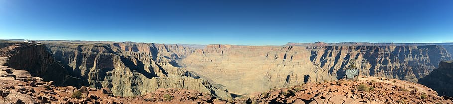 desert, nature, dry, landscape, sky, panoramic, grand canyon, rock, grand canyon west, colorado river