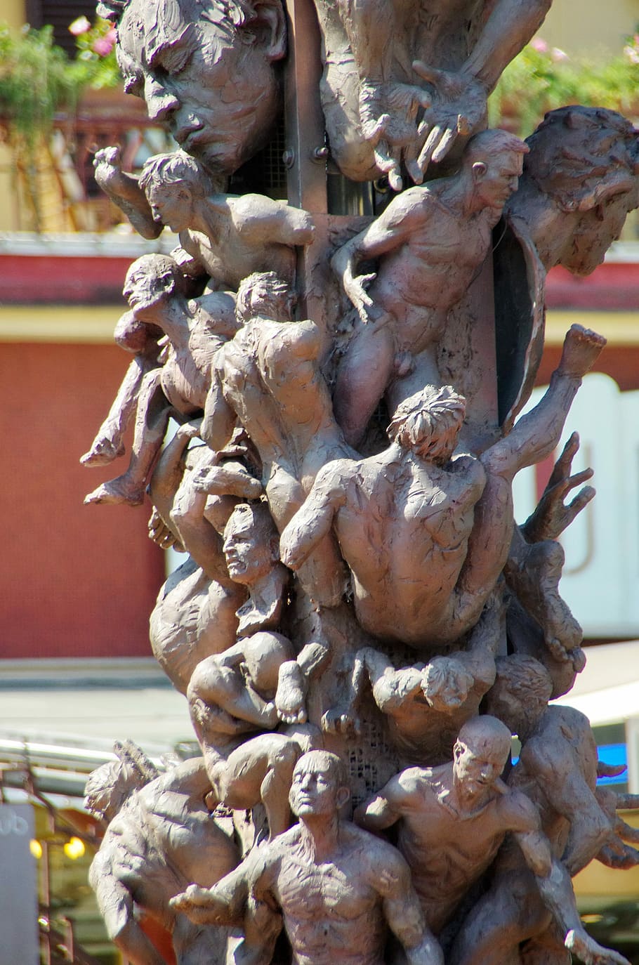 Italy, Sorrento, Statue, Pile, Damnation, large group of animals, seafood, market, outdoors, close-up