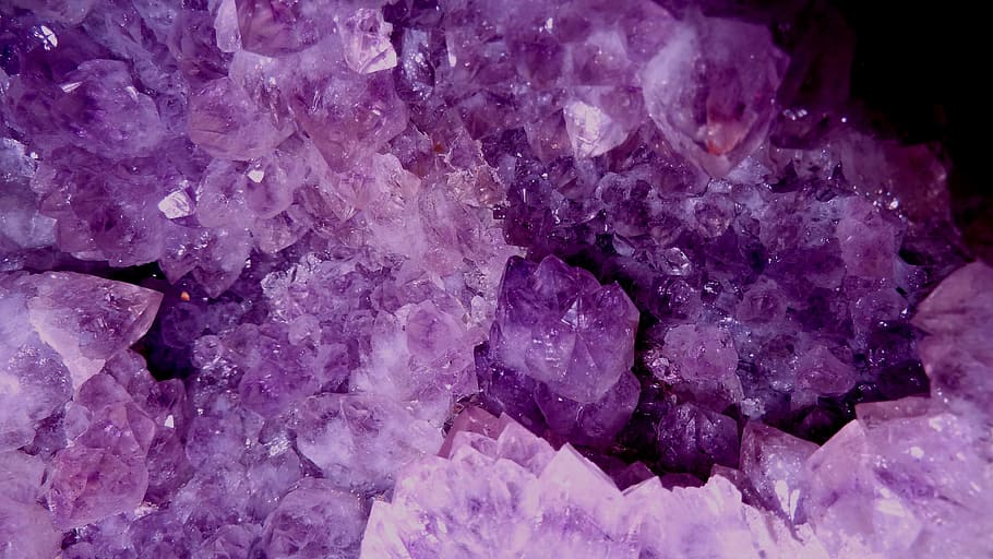 close, purple, geode, close up, amethyst, violet, crystal cave, druze, gem top, chunks of precious stones