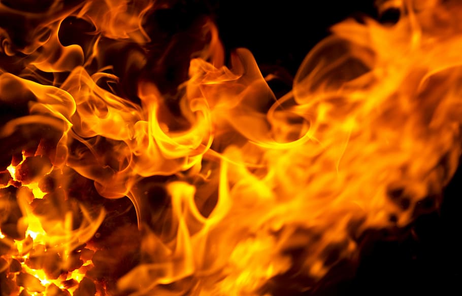 flame wallpaper, flame, fire, forge, heat - temperature, burning, inferno, red, yellow, fireball