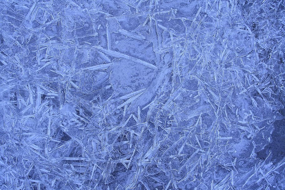 氷, アイスクリタール, 冬, 青, 霜, 閉じる, 結晶形成, datailaufnahme, 低温, 雪