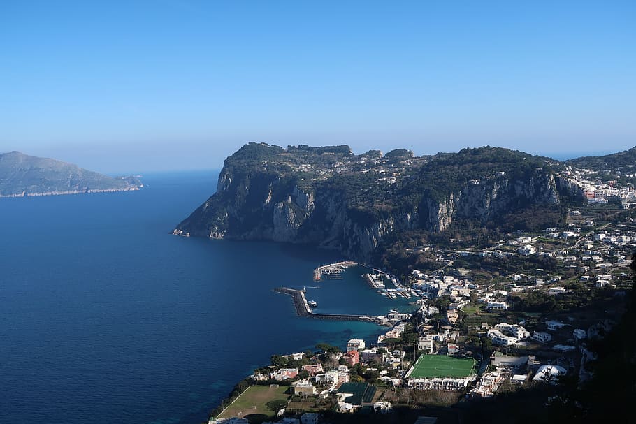 capri, amalfi, italia, mar, costa, mediterráneo, litoral, agua, rocoso, precipicio