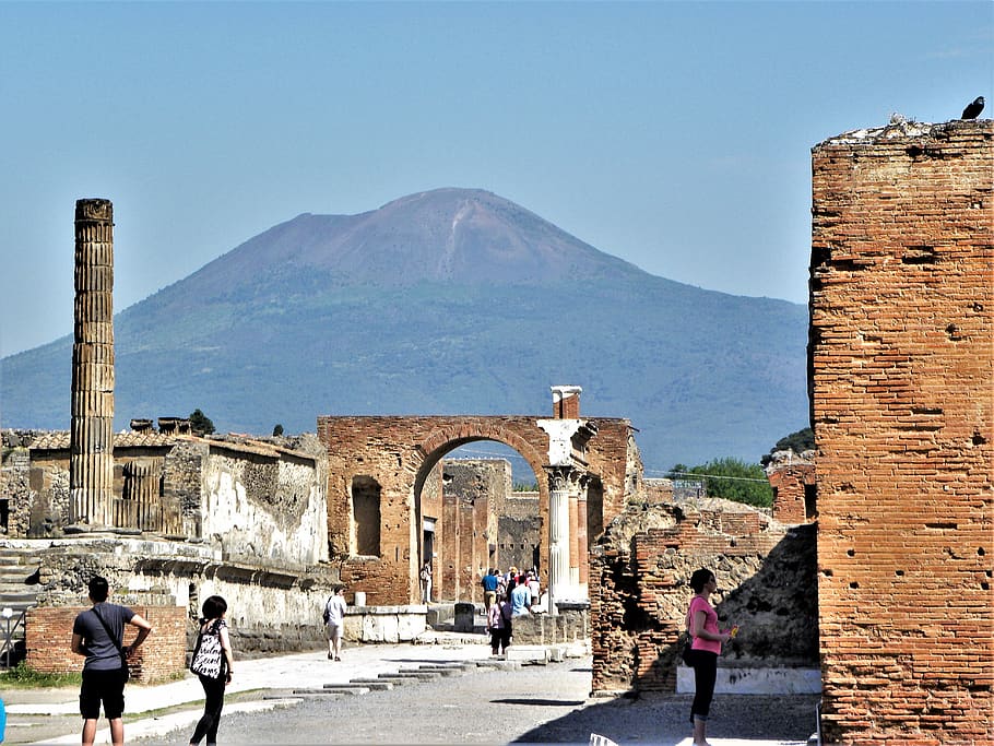 Pompeya, Vesubio, Italia, Nápoles, turismo, antigüedad, arqueología, volcán, antigua, ruina