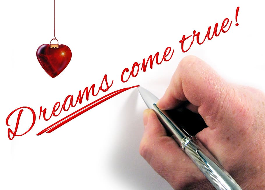 person writing, font, dreams, hand, leave, pen, heart, underline, underlined, realize