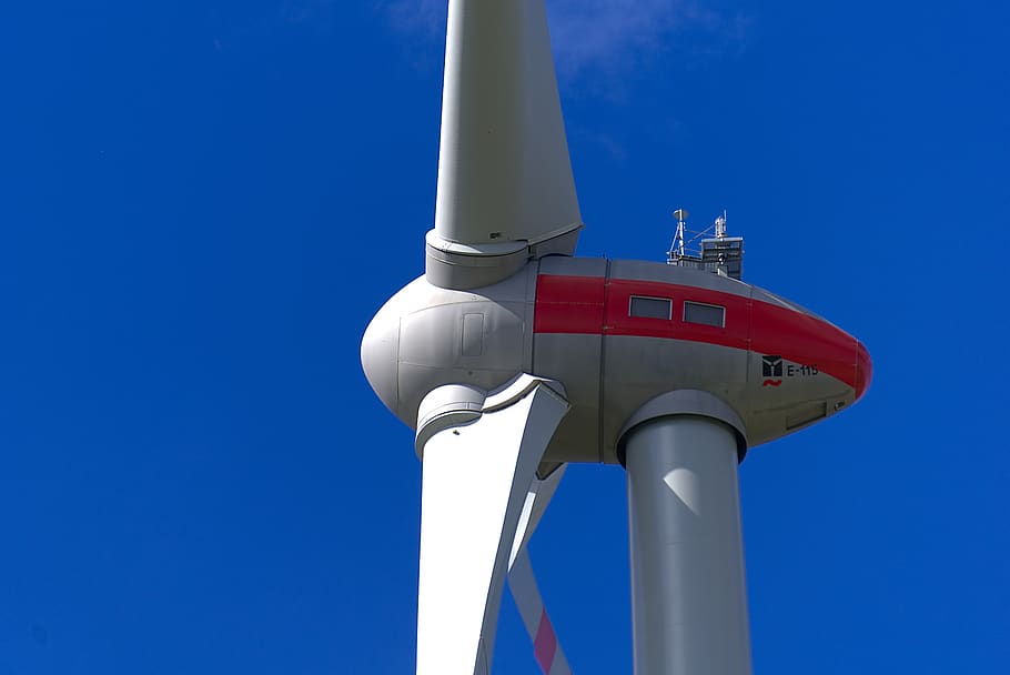 kincir, tenaga angin, energi, biru, teknologi lingkungan, rotor, arus, belok, pembangkit listrik, energi angin