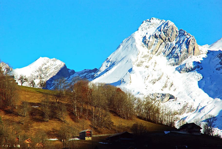 prancis, pegunungan alpen, gunung, alam, hiking, pic, salju abadi, les houches, musim dingin, salju