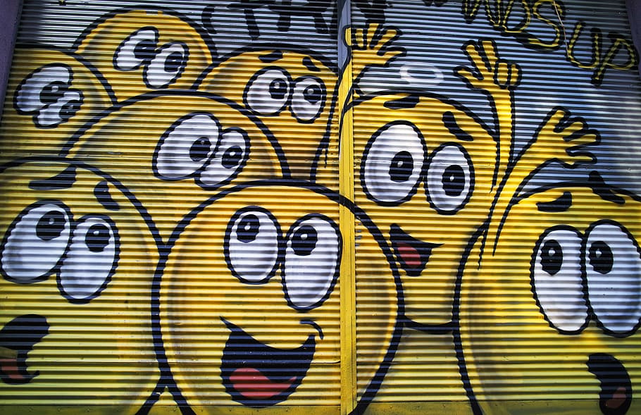 graffiti, yellow, paint, pictures, istiklal street, asian, travel, happiness, fine arts, beyoğlu