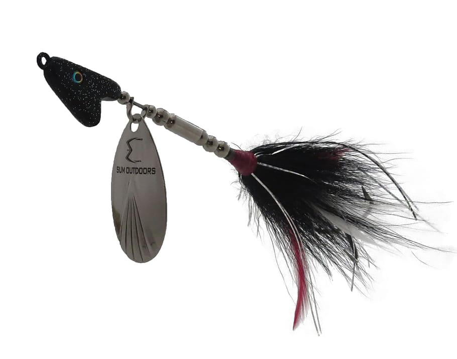 bucktail, fishing lure, spinner, product, musky, northern pike, fishing, lure, tackle, white background