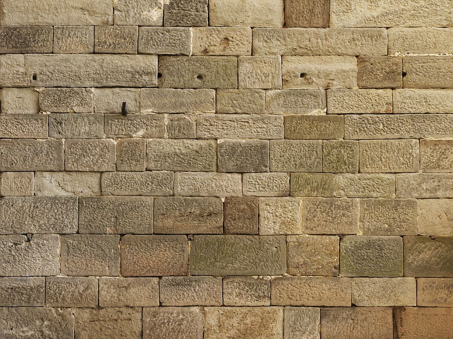 brown brick wall, wall, sandstone wall, facade, historically, texture, natural stone, stone, background, pattern