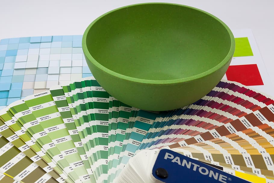 green, plastic bowl, multicolored, card lot, bowl, natural material, ecologically, product design, color patterns, paper pattern