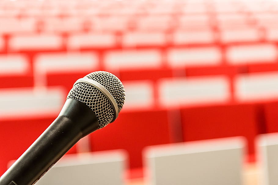 closeup, photography, black, microphone, lecture, entry, sound, question, room, lecture hall