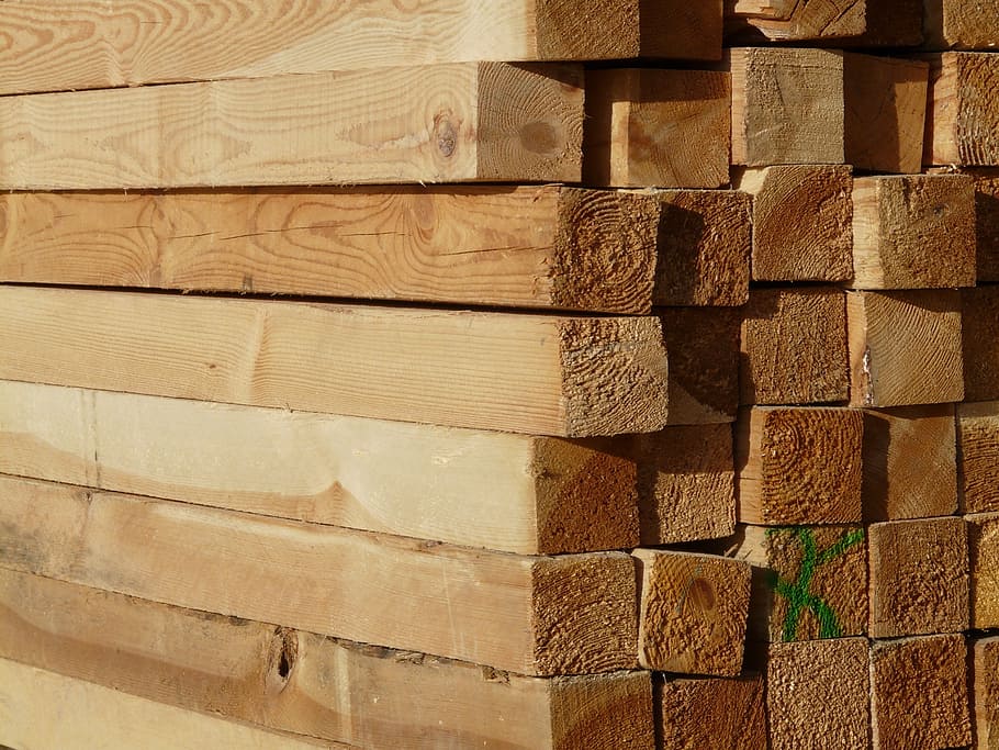 wood beam lot, bar, cut, lumber, boards, wood, storage, boards stack, stack, brown