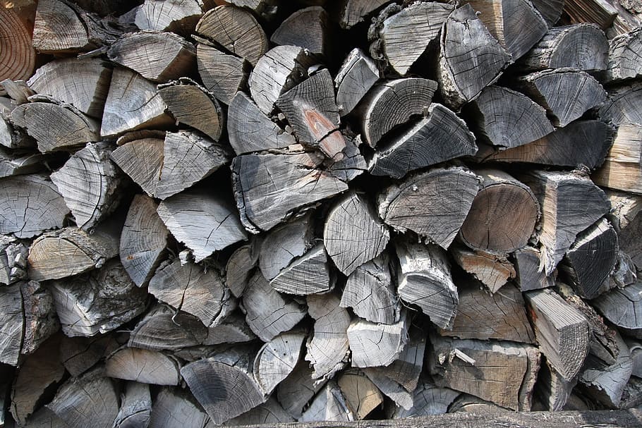firewood, background, annual zone, wood, also clearly sense, stack, full frame, log, lumber industry, large group of objects