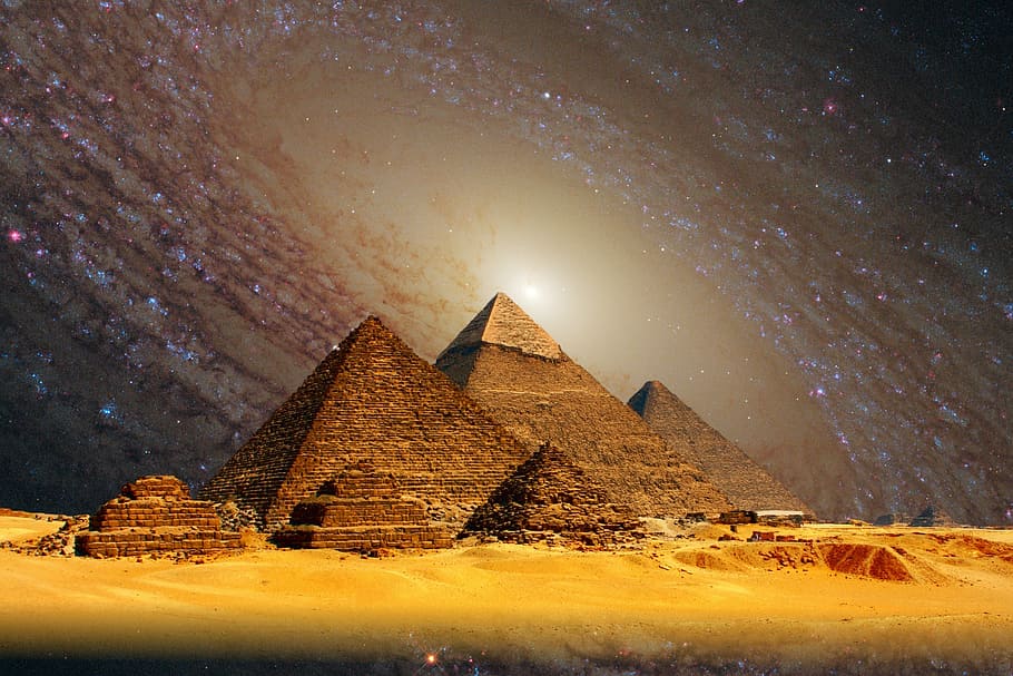 fotografía, gran, pirámide, giza, gizeh, pirámides, cheops, egipto, weltwunder, esfinge