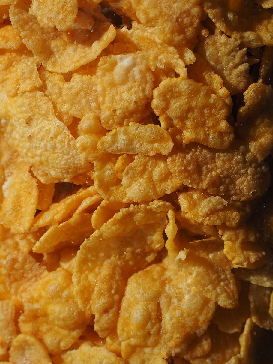 cornflakes, eat, breakfast, food, hunger, food and drink, full frame, backgrounds, snack, indoors