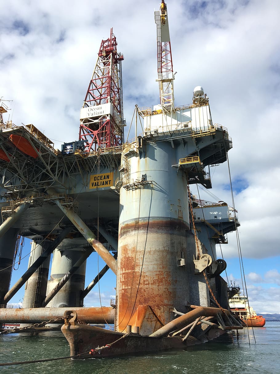 oil industry, industry, drilling rig ocean valiant, invergordon, scotland, a journey of discovery, waters, transport system, ship, seafaring