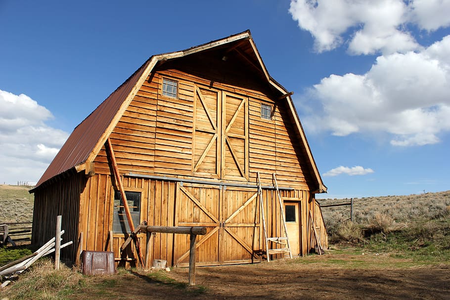 brown, wooden, barn house, barn, south dakota, rural, farm, dakota, country, architecture