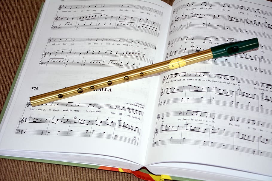 Irish Flute, Flute, Music, Music Book, music, sheet music, musical note, arts culture and entertainment, classical music, musical instrument, paper