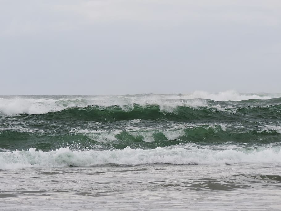 Ondas, Oceano, Praia, Costa, Oregon, onda oceânica, mar, surfar, onda, natureza