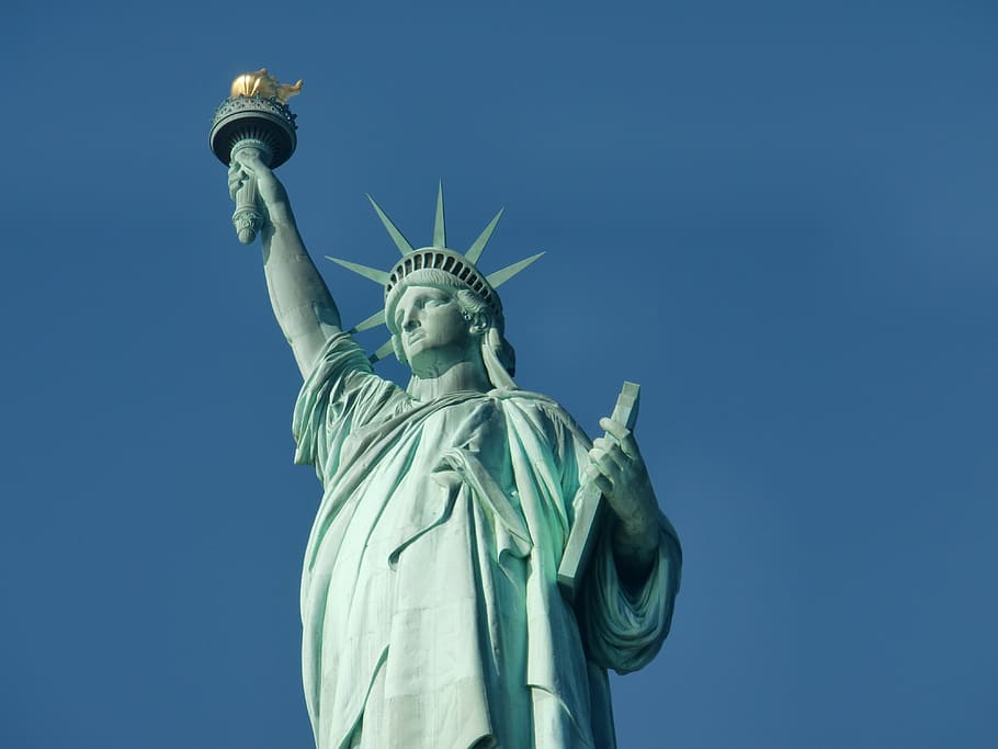 statue, liberty, day time, Statue of Liberty, day, time, new york, monument, manhattan, skyline