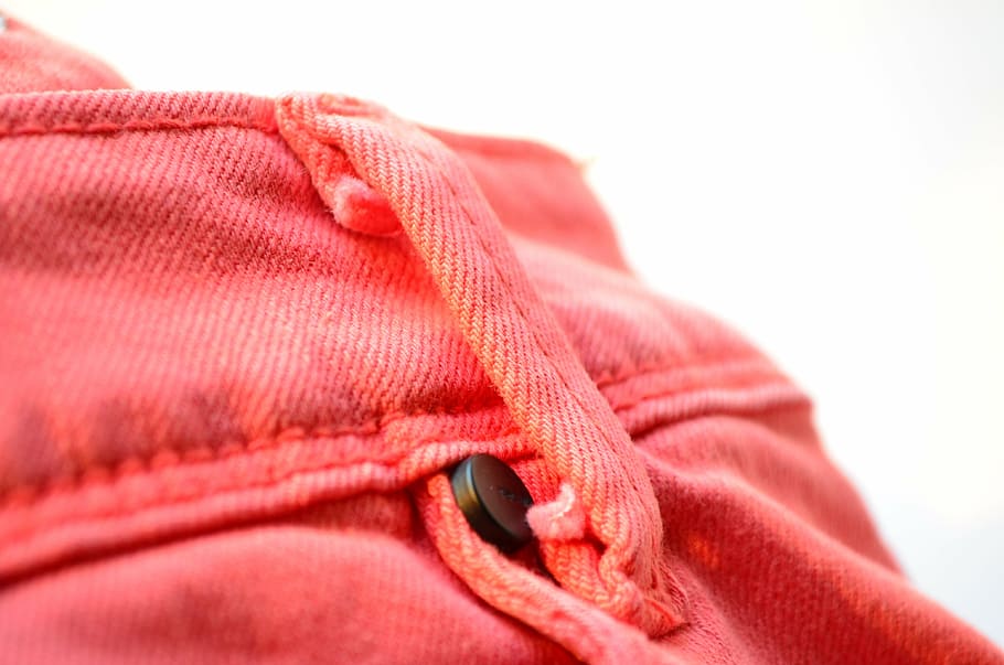 closeup, red, denim apparel, black, button, pink, jeans, blue, fashion, clothing