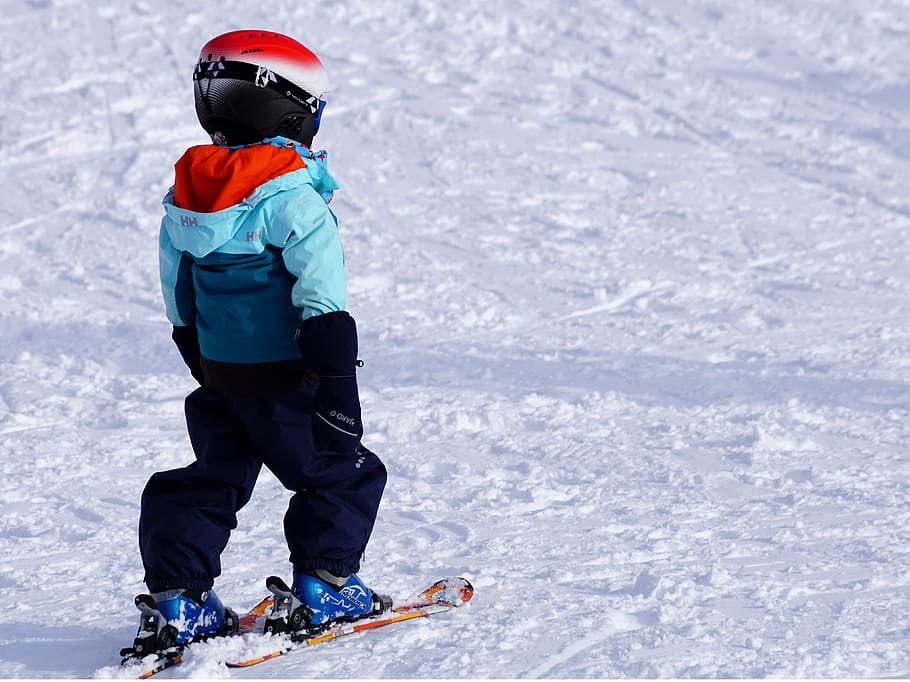 boy snow skiing, snow, winter, pleasure, cold, skiers, sport, safety glasses, active, ski run