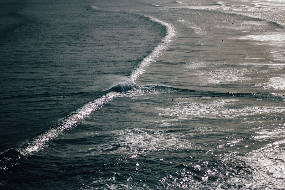 foto, corpo, água, corpo de água, cinza, mar, ondas, onda, natureza, ninguém