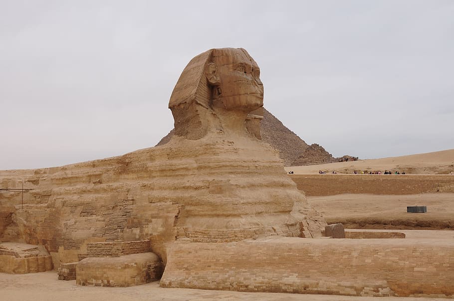 hebat, sphinx, giza, mesir, piramida, tua, sejarah, cairo, gurun, liburan