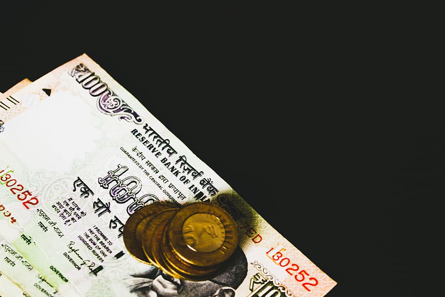 rupee, indian, india, money, bank note, bill, business, gandhi, wealth, currency
