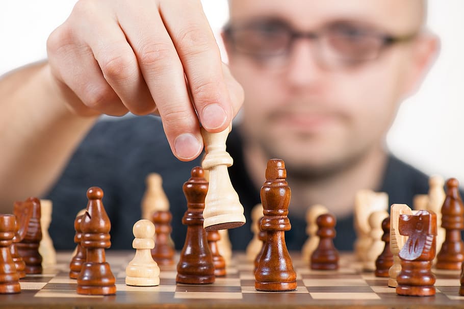 선택적인, 초점, 체스 게임, 전략, 승리, 챔피언, 선수권 대회, 우승자, prevx, 체스