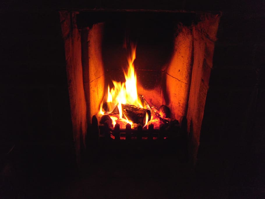 fire, open, burning, wood, night, time, warm, glow, fire - natural phenomenon, flame