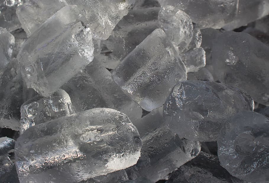cubo de hielo, hielo, cubos, frío, agua, bebida, fresco, líquido, transparente, claro