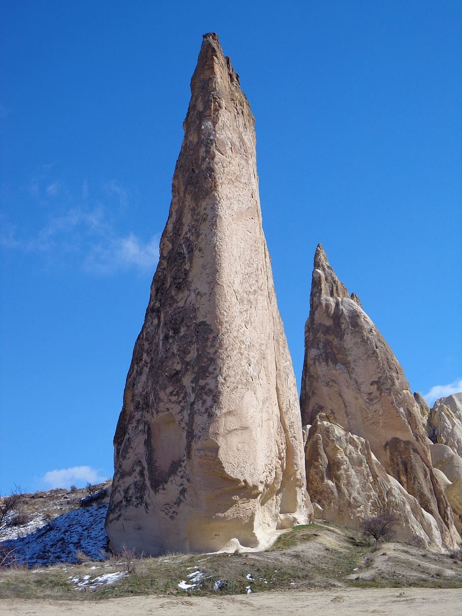 rock, cappadocia, rocky towers, turkey, tufa, world heritage, sky, rock - object, solid, nature