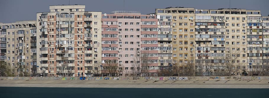 block of flats, architecture, apartments, crowded, social, neighborhood, buildings, exterior, house, home