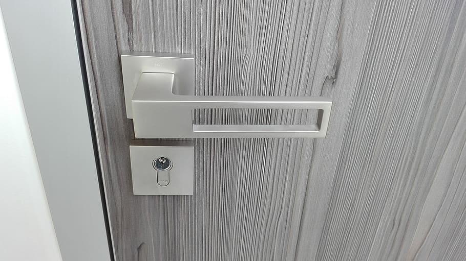 door, handle, the safety of the, rosette, entrance, indoors, close-up, wall - building feature, wood - material, electricity