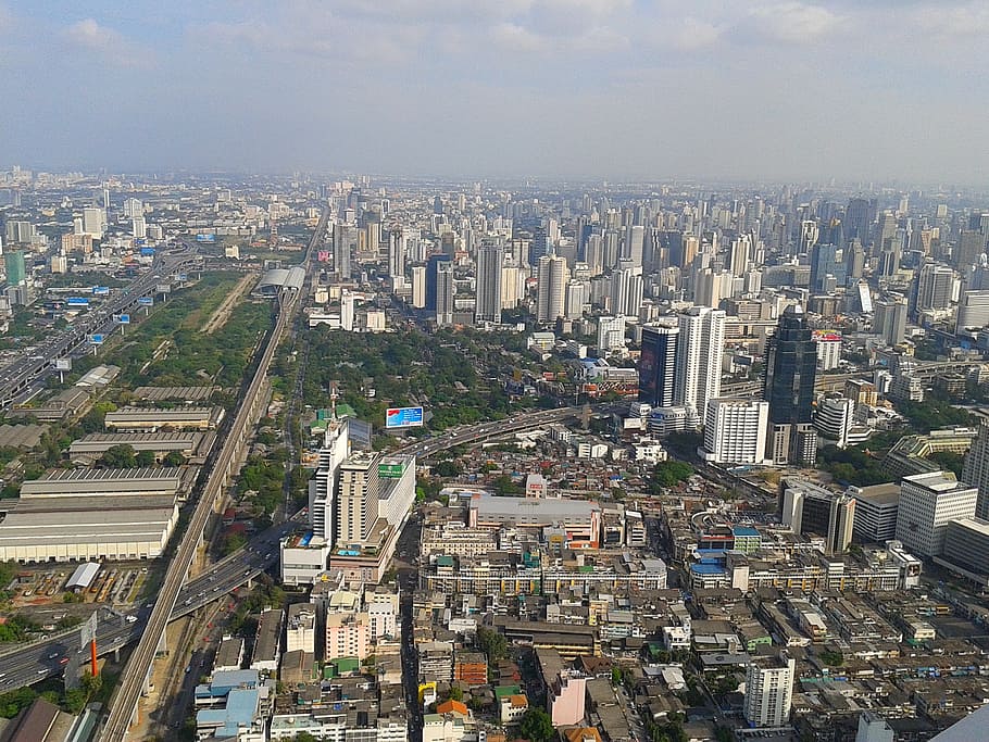 city, the trestle, bangkok, megalopolis, skyscrapers, architecture, tower, investment, building exterior, cityscape