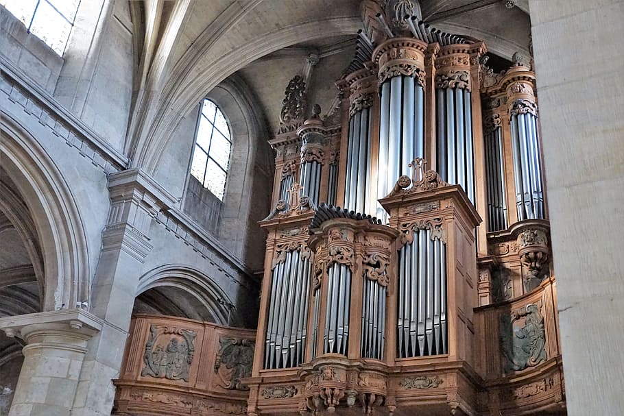 Le Havre, Church, France, Organ, faith, religion, music, window, construction, architecture