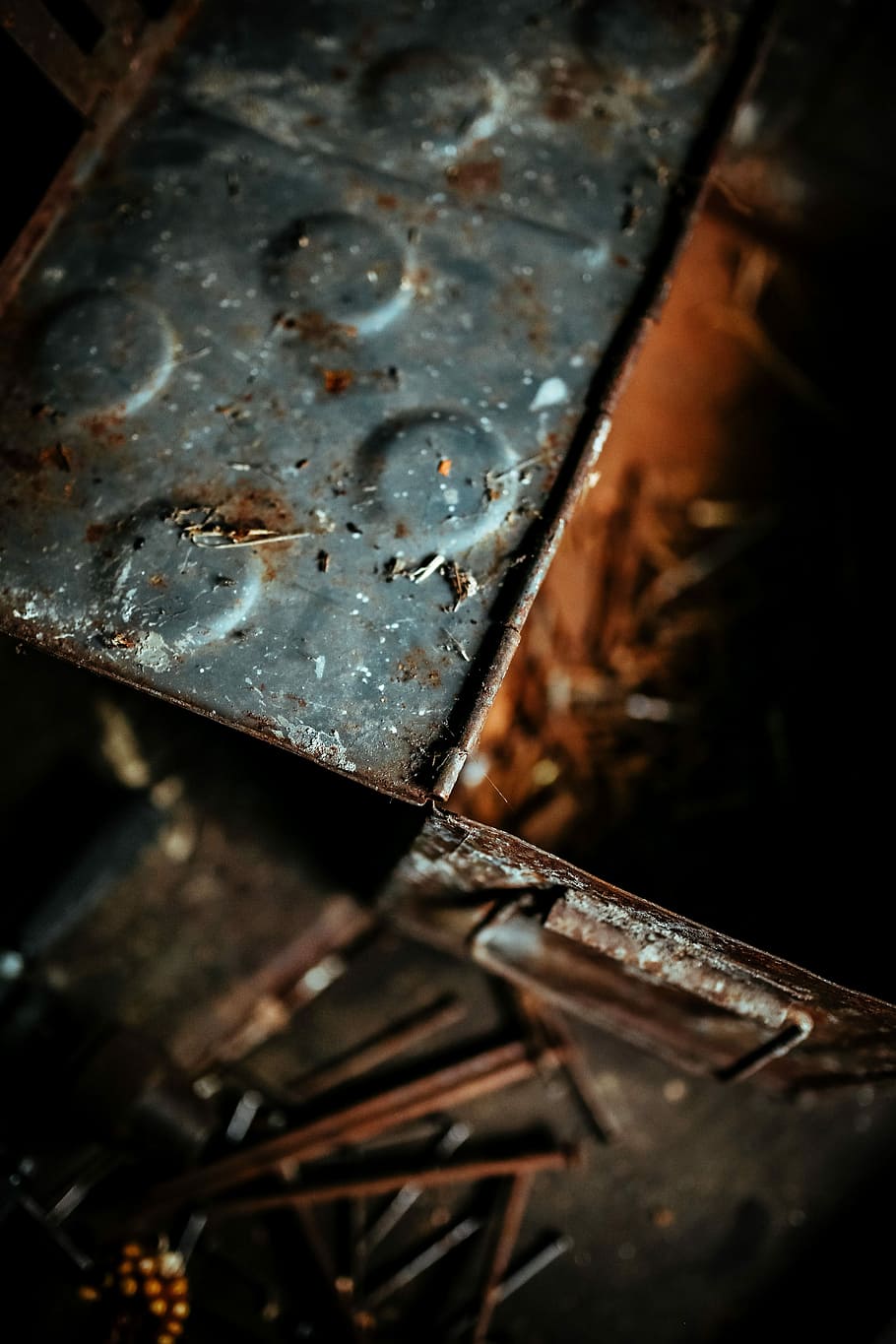 boxes, workshop, Old, nails, box, wooden, metal, garage, rusty, dust
