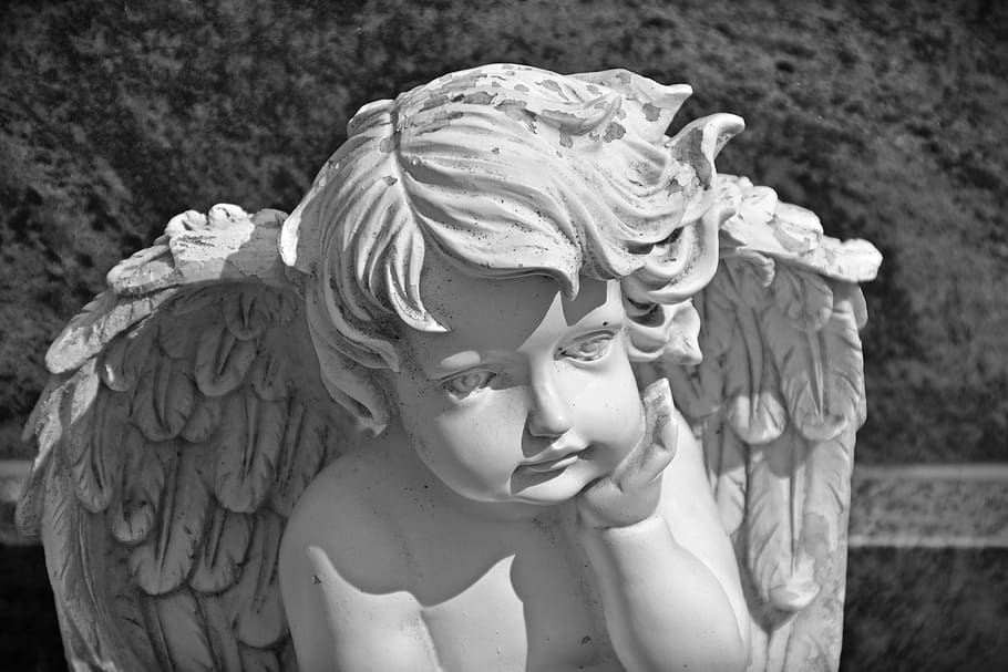 ángel, busto, figura, escultura, arte, cabeza, cara, figura de piedra, arte y artesanía, estatua