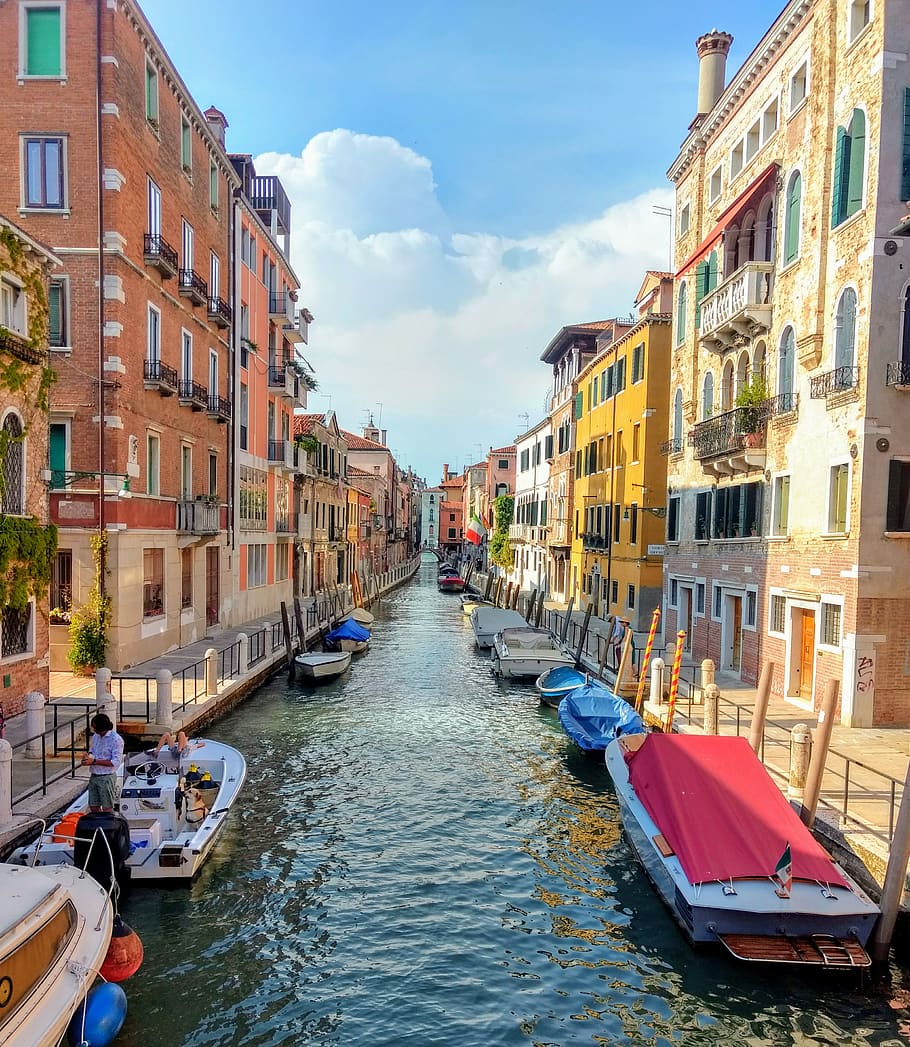venice, venezia, italy, kanal, Arsitektur, angkutan, eksterior bangunan, struktur yang dibangun, air, mode transportasi