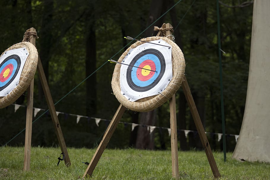 arrow, target, range, sport, aim, hit, accuracy, shooting, training, archery