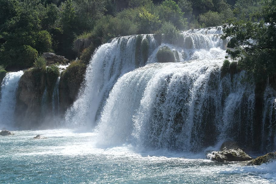 滝, 美しさ, 自然, 水, 輝き, 旅行, 動き, 自然の美しさ, 風景-自然, 植物