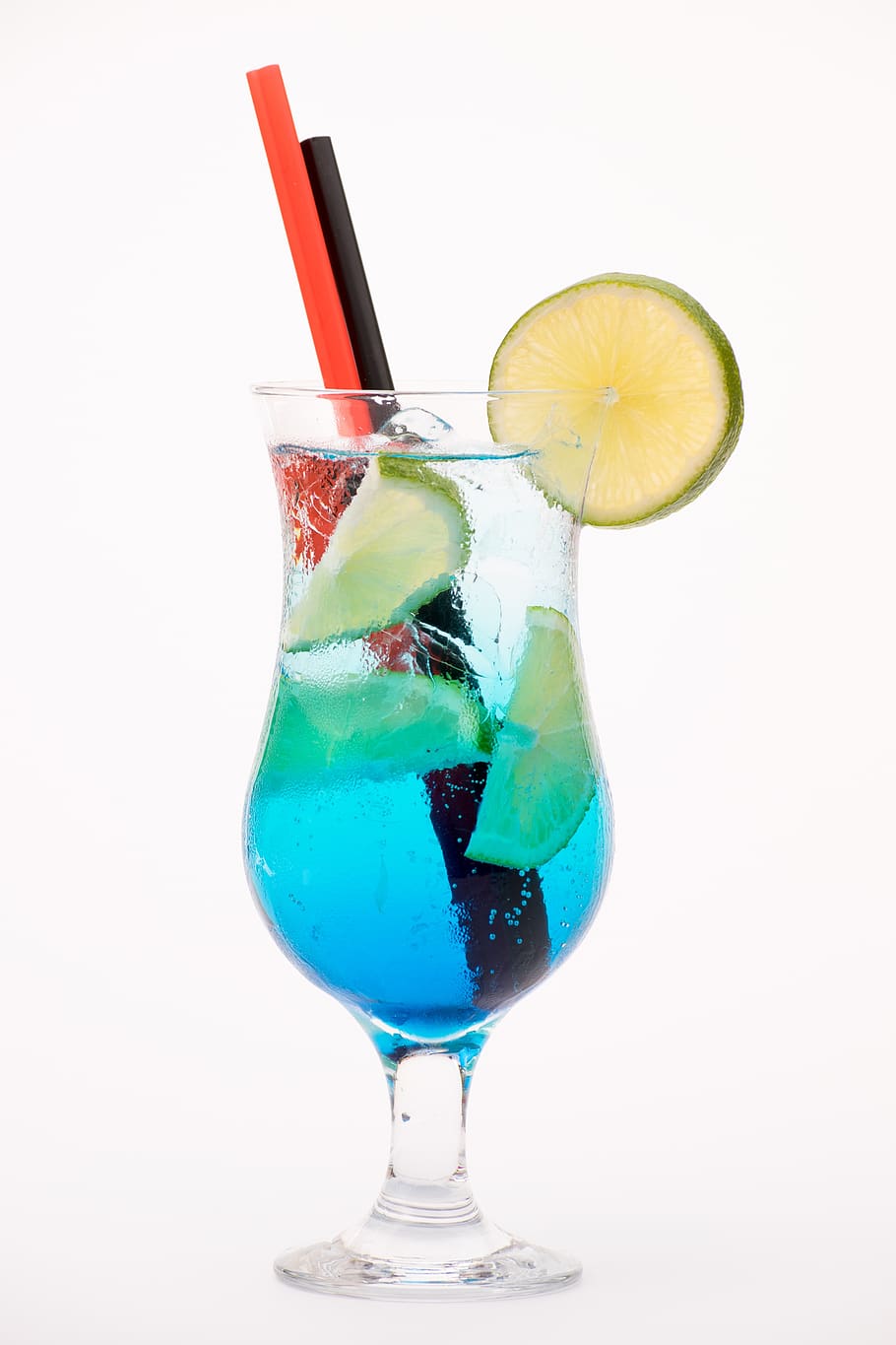 lima, vidrio, azul, cítricos, cóctel, bebida, sed, frío, ginebra, alcohol