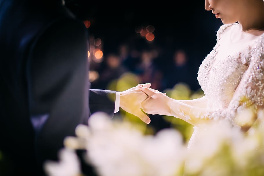 wedding, wedding rings, vows, love, couples, wives, husbands, grooms, brides, selective focus