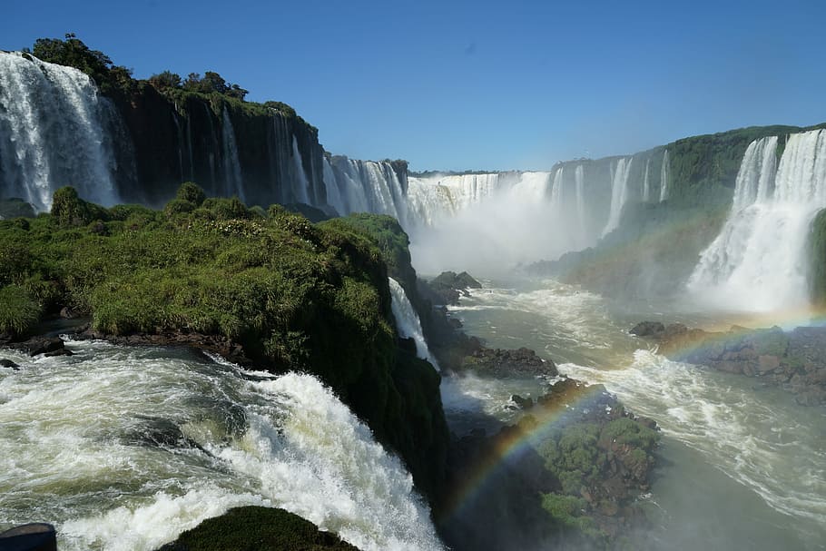 iguazu, brazil, water, scenics - nature, waterfall, beauty in nature, environment, motion, travel destinations, travel
