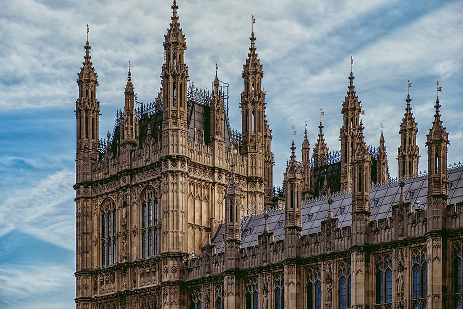 brown, concrete, castle, calm, sky, daytime, gothic Style, architecture, houses Of Parliament - London, city Of Westminster