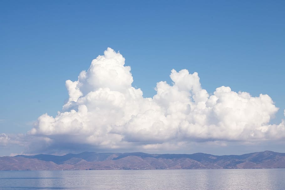 Nubes, agua, océano, griego, islas, cielo, islas griegas, grecia, inconformista, retro